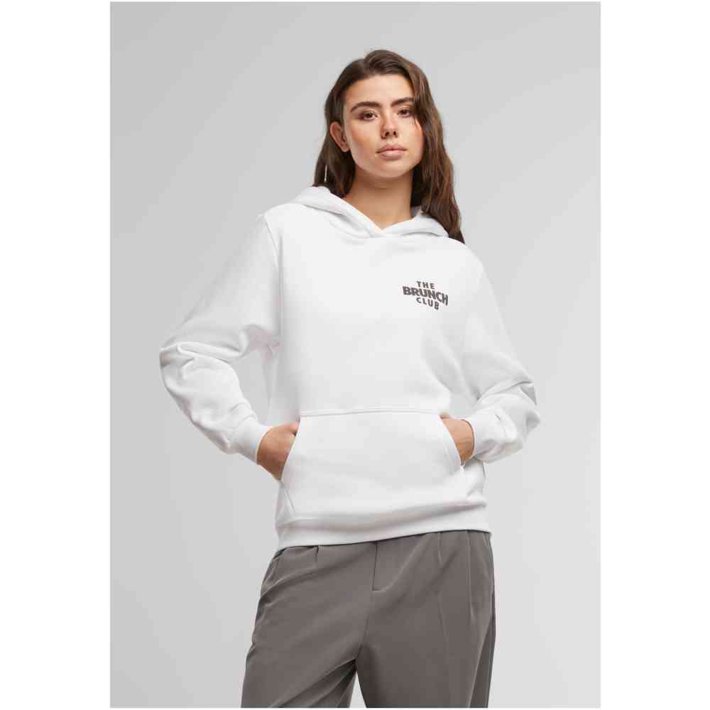 Miss Tee - The Brunch Club Fluffy Hoodie/trui - Wit